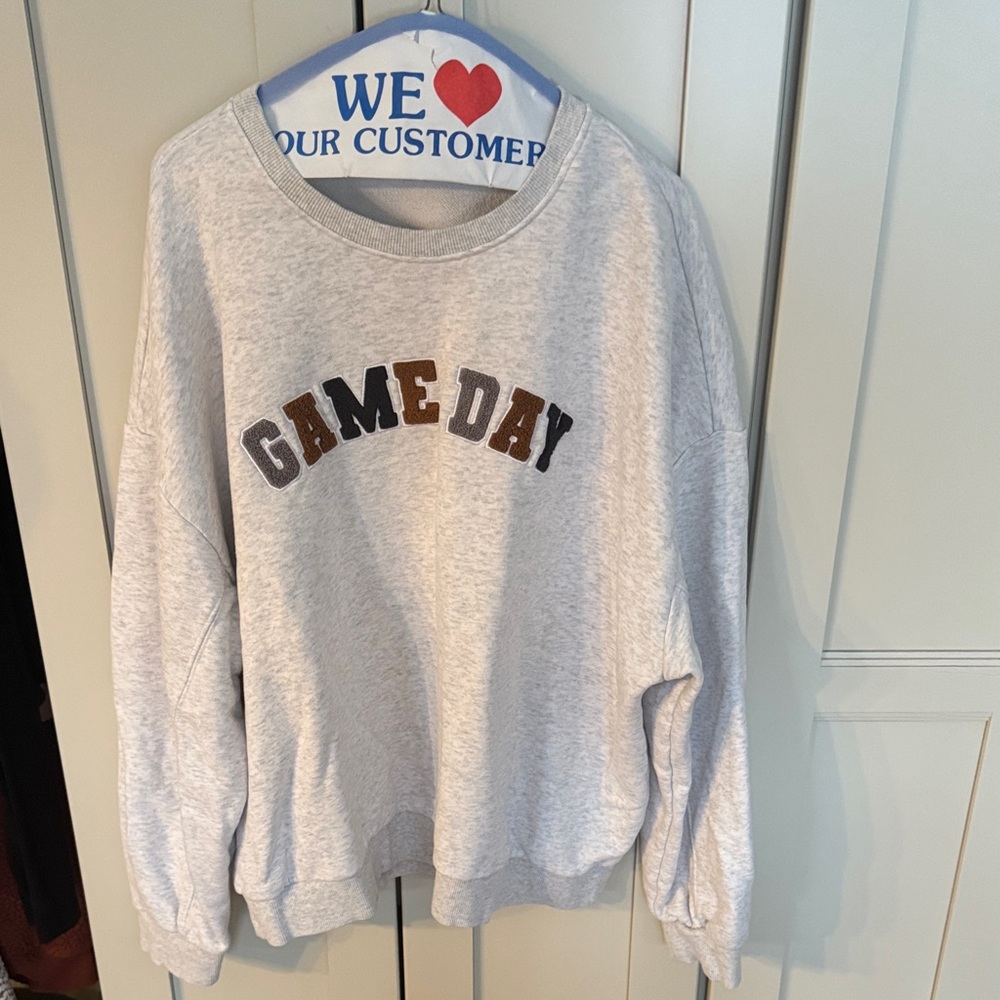 Z Supply Light Gray 'Game Day' Sweatshirt